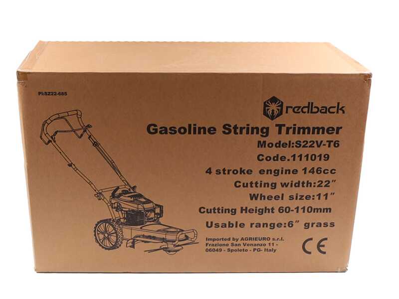 Redback S22V-T6 - Benzin-Fadenm&auml;her mit R&auml;dern und Selbstantrieb