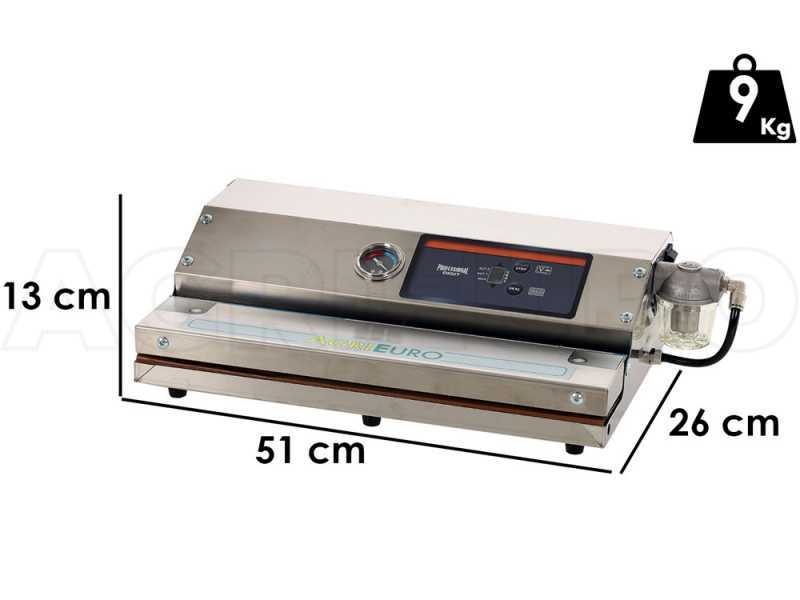 Professionelles Vakuumierger&auml;t Euro 420 PRO EDELSTAHL - Schwei&szlig;leiste 42 cm 