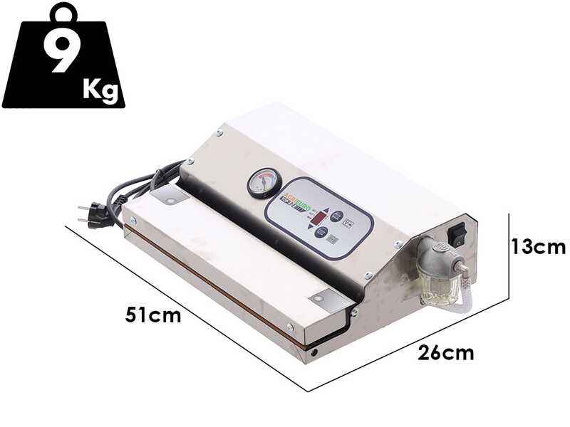 Professionelles Vakuumierger&auml;t Euro 420 PRO EDELSTAHL - Schwei&szlig;leiste 42 cm