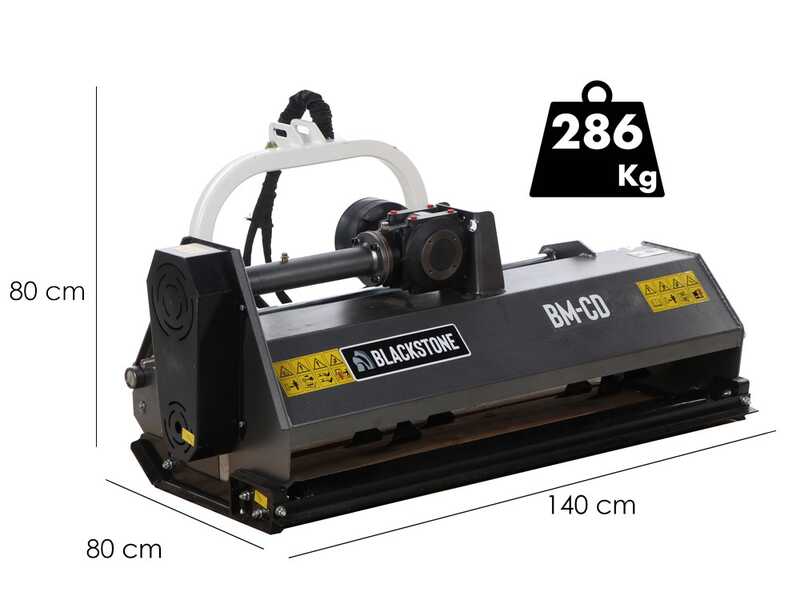 Blackstone BM-CD 120 - Schlegelmulcher f&uuml;r Traktoren - mittlere Reihe - hydraulische Verschiebung