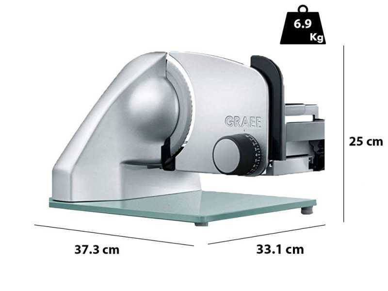 Graef Classic C20 TWIN silber - Allesschneider mit Klingendurchmesser 170 mm - 2 Messer im Lieferumfang