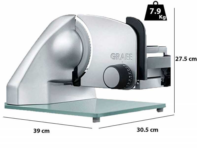 Graef Classic C99 Silver - Allesschneider 2 in 1 mit Gem&uuml;seschneider - Klingendurchmesser 170 mm