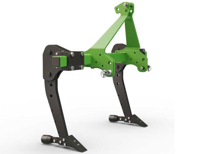 Seven Italy Simply - Drainagepflug Tiefenlockerer f&uuml;r Traktor - 2 Zinken - Rahmen 120 cm