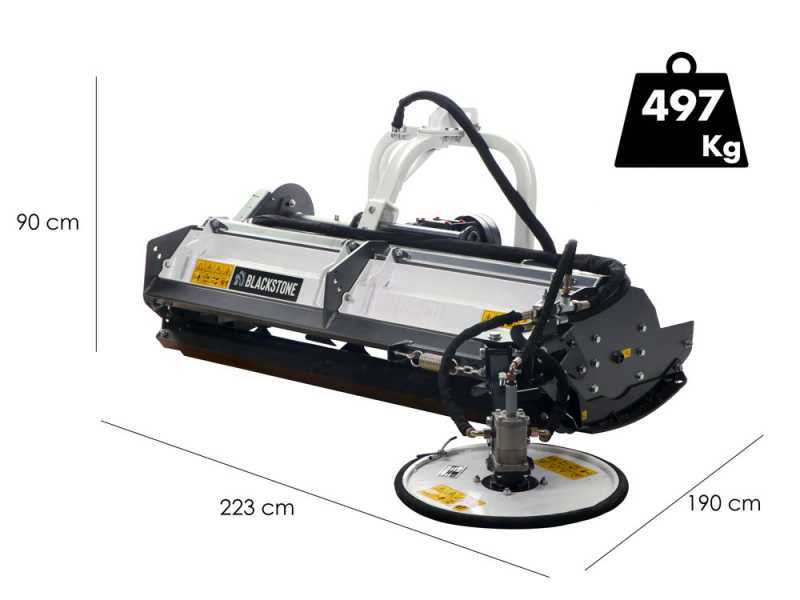 BlackStone BP-CD 160 - Schlegelmulcher f&uuml;r Traktor - Zwischenreihenscheibe - schwere Reihe