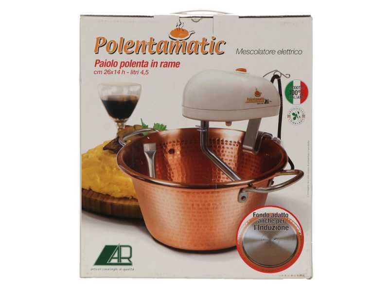 LAR Polentamatic - Induktions-R&uuml;hrtopf f&uuml;r Polenta aus geh&auml;mmertem Kupfer 6.5L - 8W