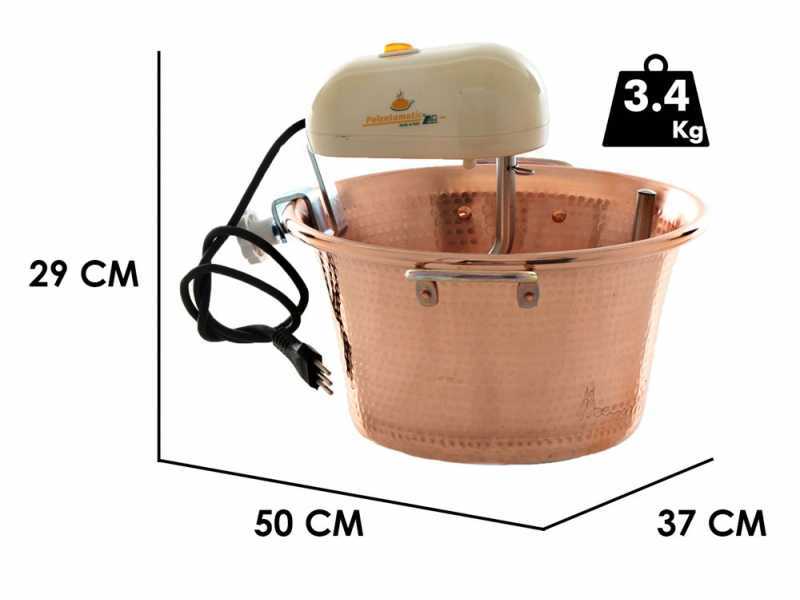 LAR Polentamatic - Induktions-R&uuml;hrtopf f&uuml;r Polenta aus geh&auml;mmertem Kupfer 6.5L - 8W