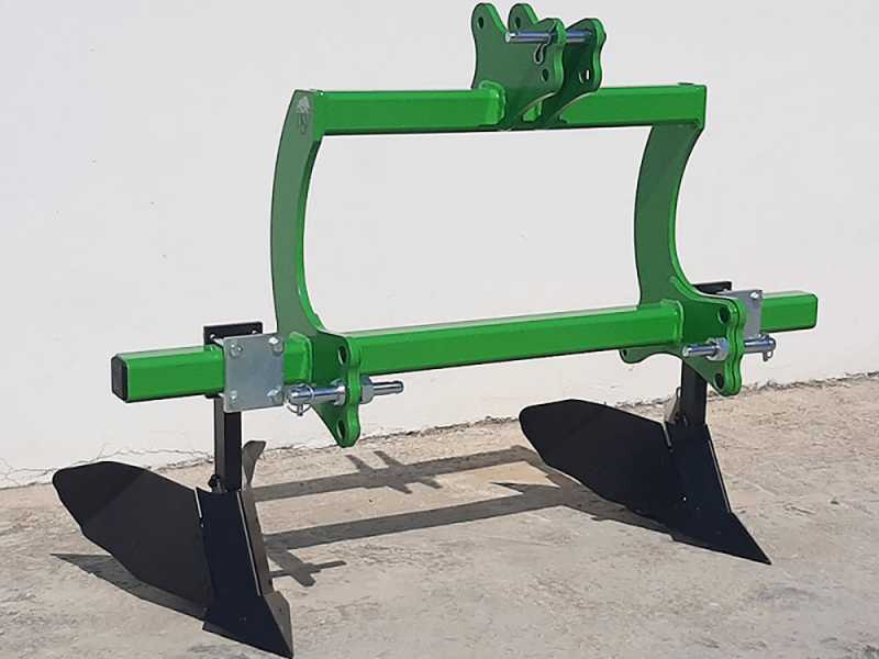 Furchenzieher Seven Italy Big mit 2 Pfl&uuml;gen - Rahmen 140 cm - F&uuml;r Traktoren mit Dreipunktaufnahme