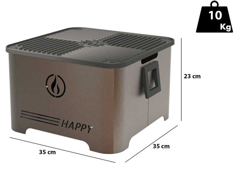 Linea VZ Happy Corten - Tragbarer Pelletgrill