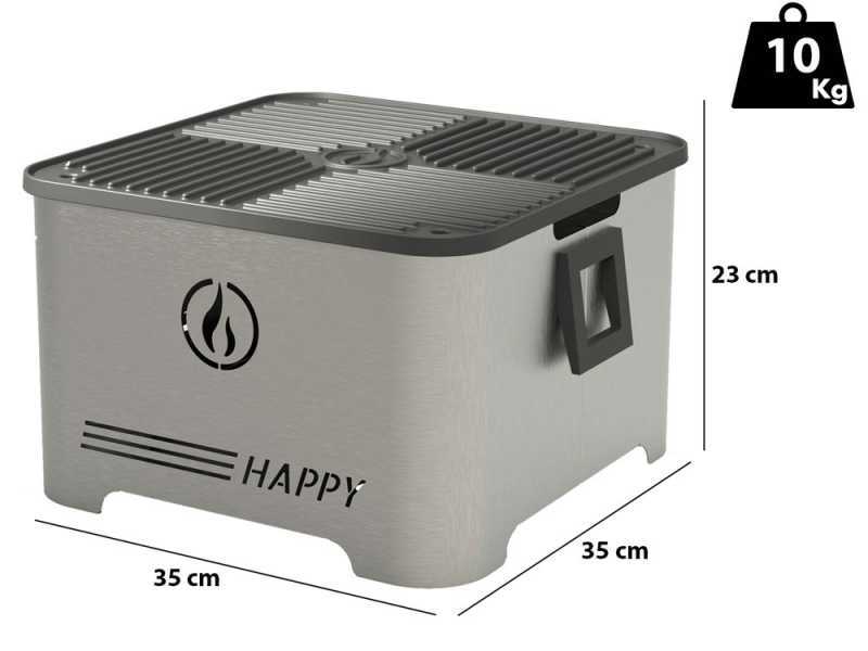 Linea VZ Happy Edelstahl - Tragbarer Pelletgrill