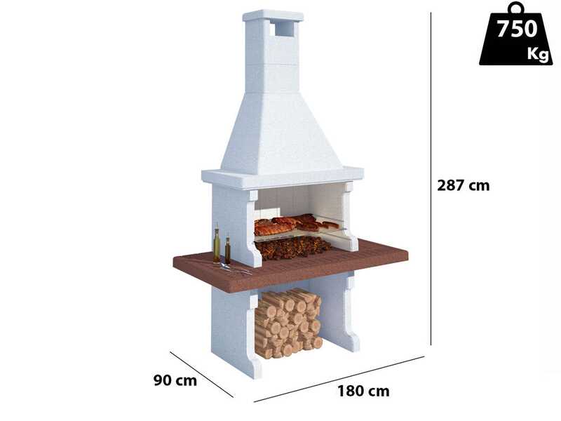 Linea VZ Panarea - Grillkamin f&uuml;r Brennholz/Holzkohle