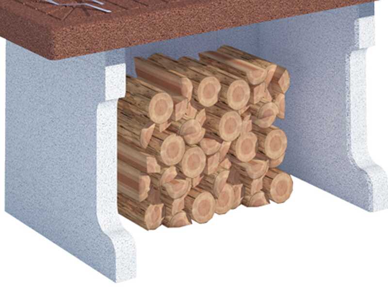 Linea VZ Panarea - Grillkamin f&uuml;r Brennholz/Holzkohle