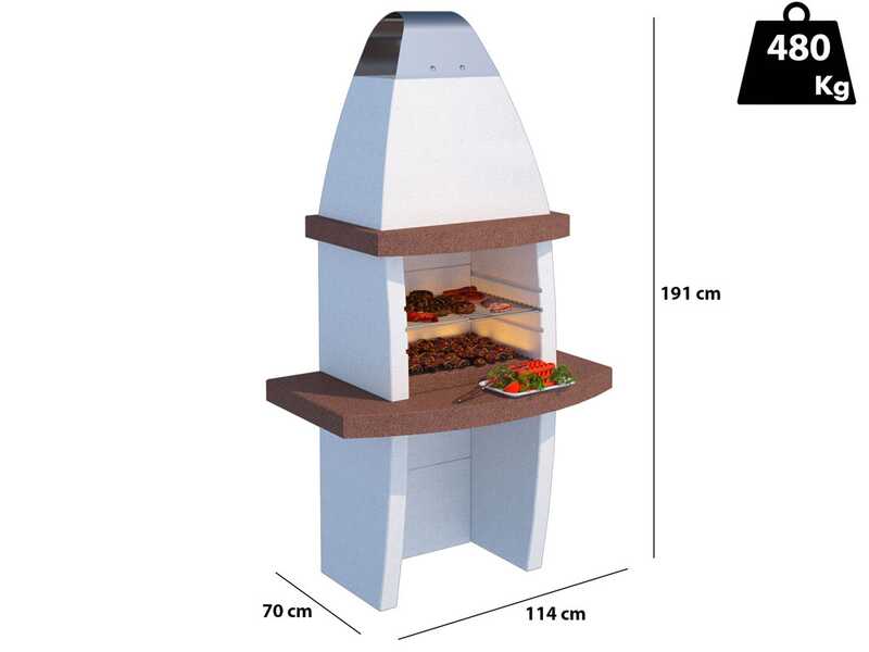 Linea VZ Tenerife - Grillkamin f&uuml;r Brennholz/Holzkohle