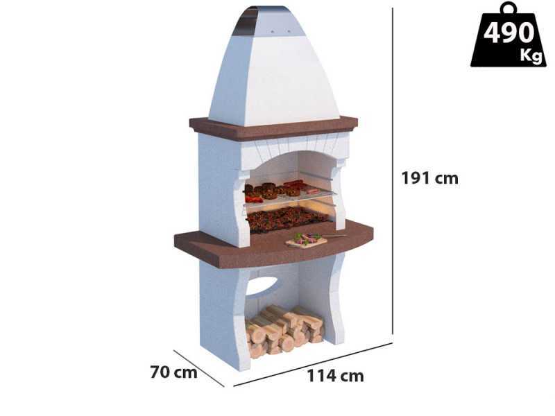 Linea VZ Gallipoli - Grillkamin f&uuml;r Brennholz und Holzkohle