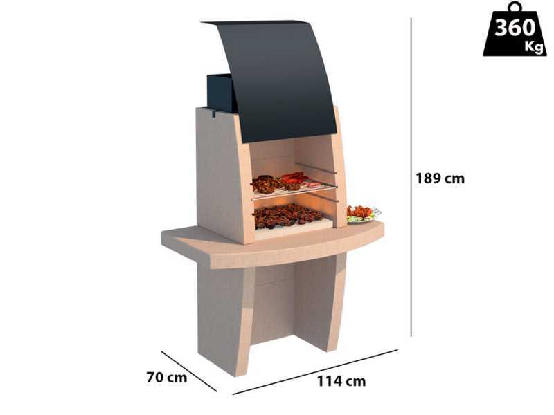 Linea VZ Formentera - Grillkamin f&uuml;r Brennholz/Holzkohle