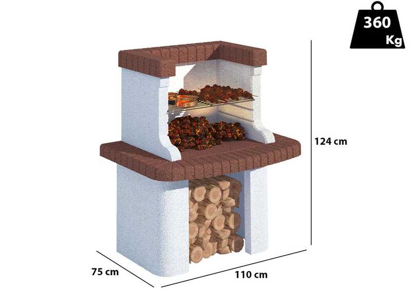 Linea VZ Gavi - Grillkamin f&uuml;r Brennholz/Holzkohle