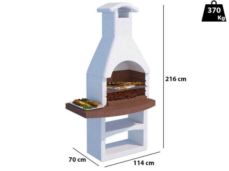 Linea VZ Treviso - Grillkamin f&uuml;r Brennholz/Holzkohle
