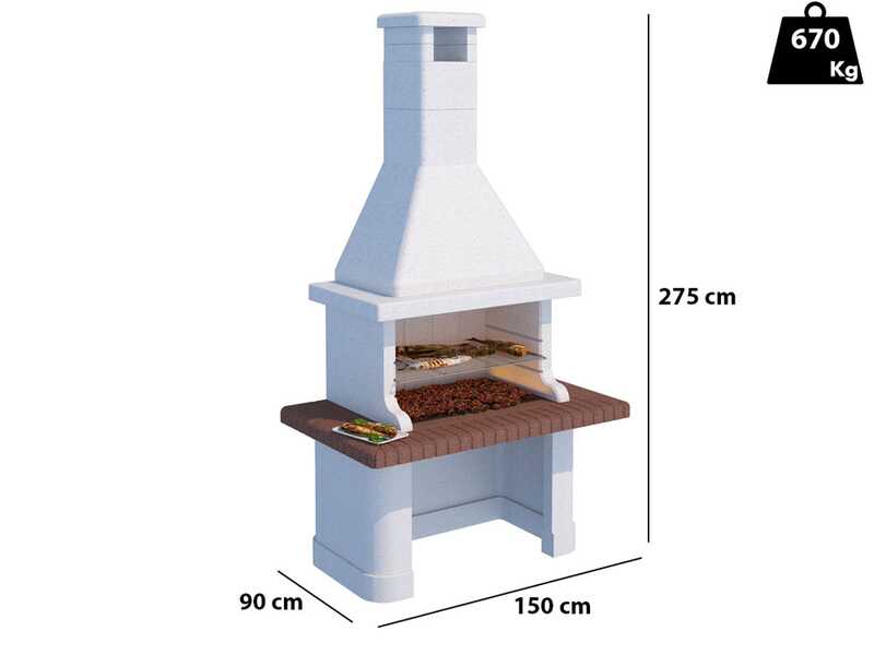 Linea VZ Vulcano - Grillkamin f&uuml;r Brennholz/Holzkohle