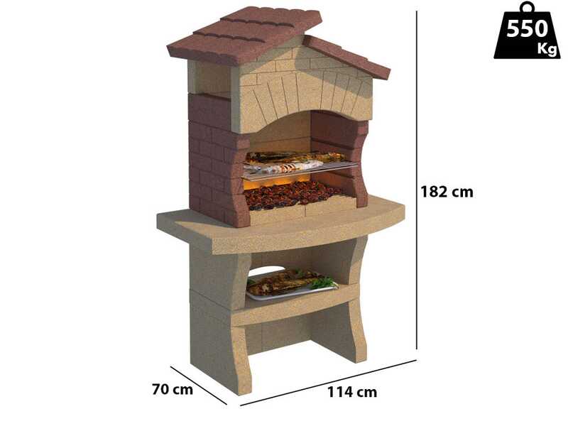 Linea VZ Minorca - Grillkamin f&uuml;r Brennholz/Holzkohle
