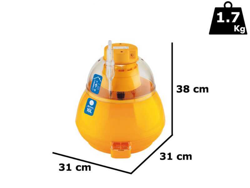 Novital Covatutto 16L - Manuelle Brutmaschine - 16 Eier