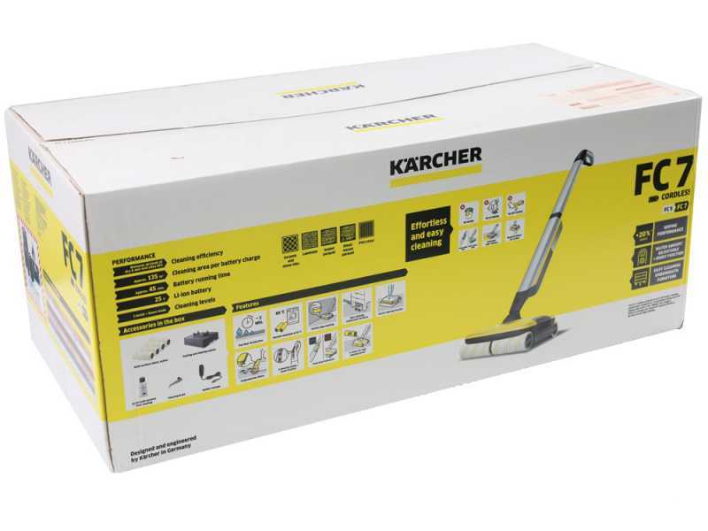 K&auml;rcher FC 7 Cordless - Hartbodenreiniger Kabellos 3 in 1: Wischen, Abziehen und Saugen 