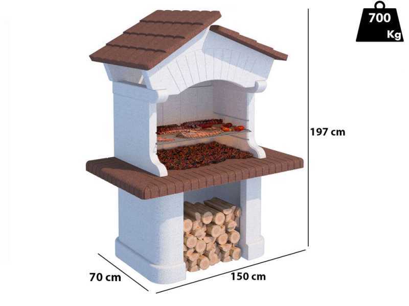 Linea VZ Canarie - Grillkamin f&uuml;r Brennholz/Holzkohle