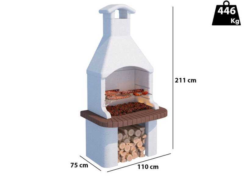 Linea VZ Tremiti - Grillkamin f&uuml;r Holz/Holzkohle