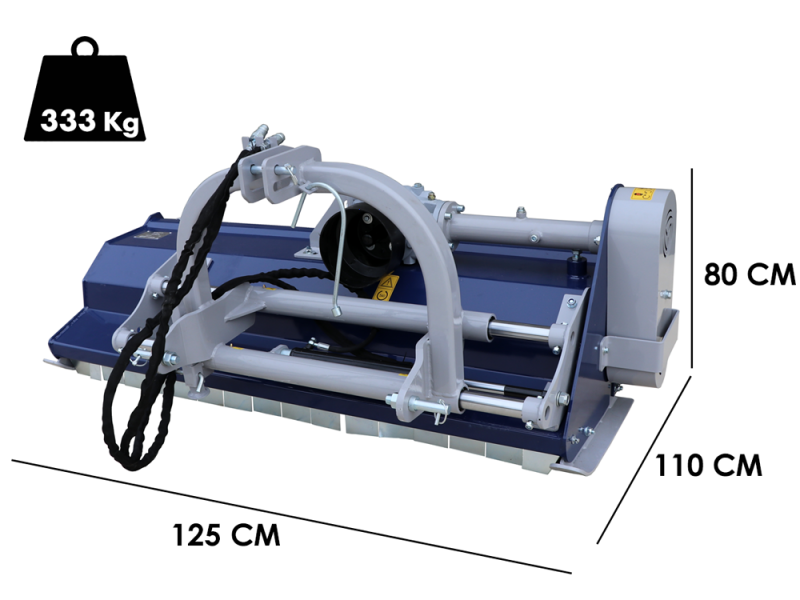 Mulcher der mittleren Baureihe  f&uuml;r Traktor mit hydraulischer Verschiebung - BullMach REA 125 SH