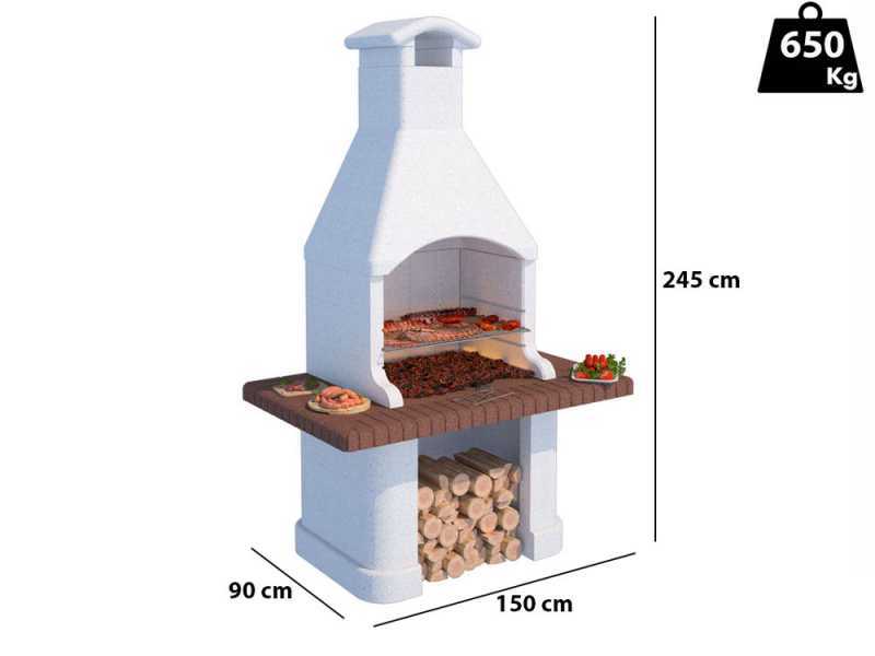 Linea VZ Posillipo - Grillkamin f&uuml;r Holz/Holzkohle