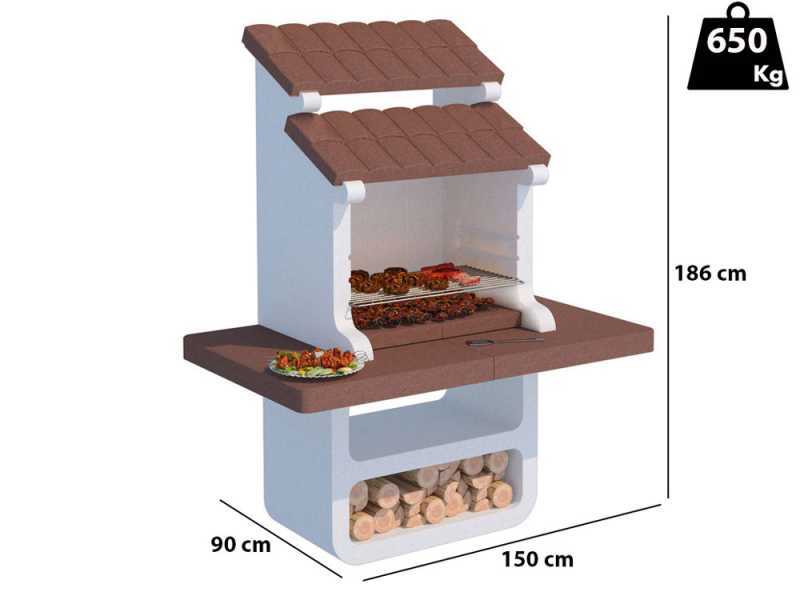 Linea VZ Portocervo - Grillkamin - f&uuml;r Holz und Holzkohle
