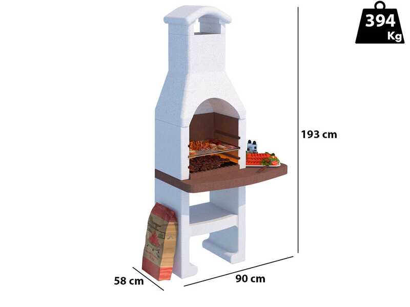 Linea VZ Mentone - Grillkamin - f&uuml;r Holzkohle
