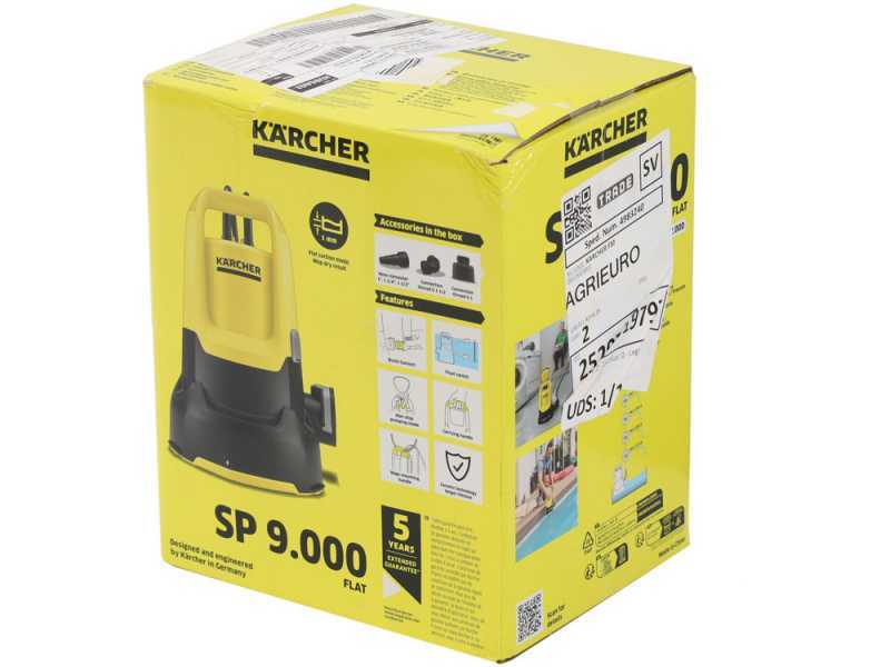 K&auml;rcher SP 9.000 Flat - Flachsaugende Tauchpumpe f&uuml;r Klarwasser - 280 W