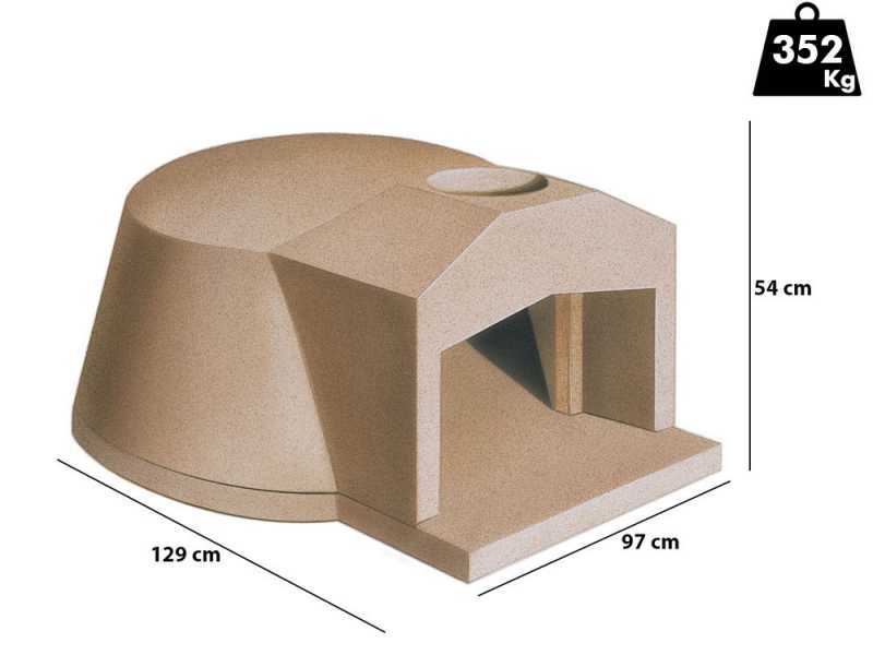Linea VZ F1 - Einbau-Holzbackofen mit Backraum &Oslash; 85 cm - Kapazit&auml;t 3 Pizzas