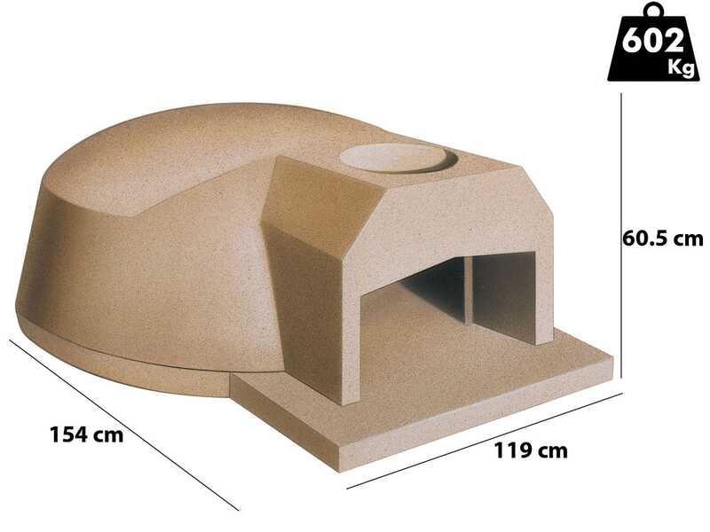 Linea VZ F2 - Einbau-Holzbackofen mit Backraum &Oslash; 107 cm - Backkapazit&auml;t 5 Pizzas