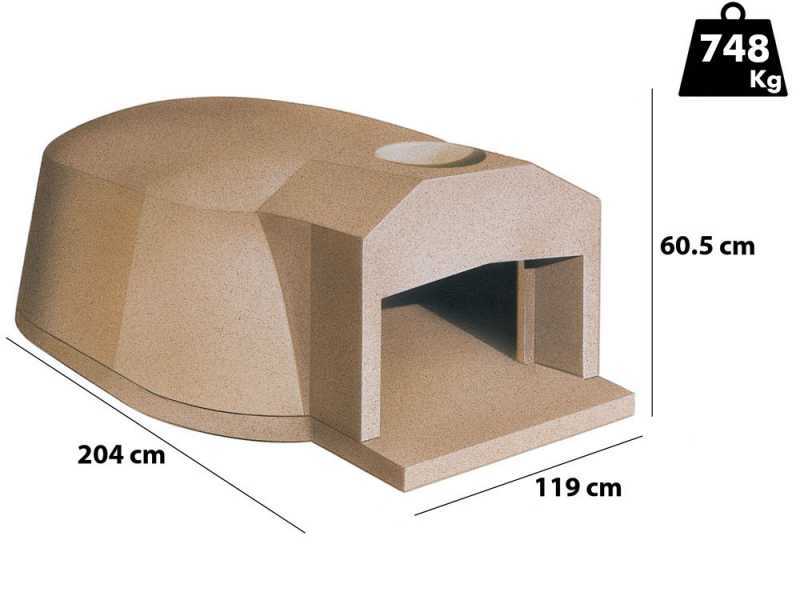 Linea VZ F3 - Einbau-Holzbackofen mit Backraum 107x160 cm - Backkapazit&auml;t 8 Pizzas
