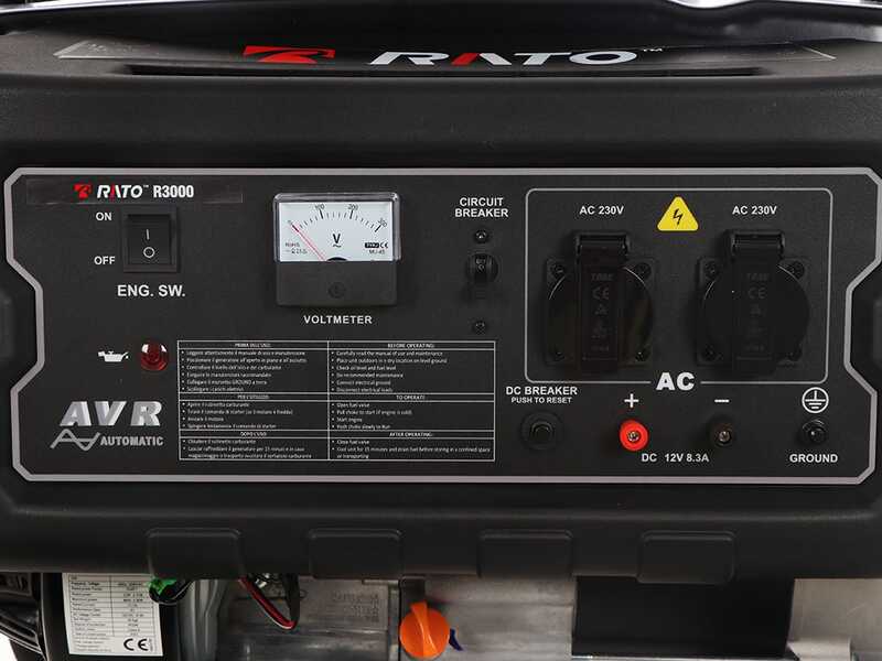 Benzin-Stromerzeuger Rato R3000 - mit Wagen - 2.7 Kw