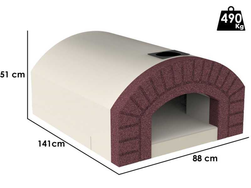 Linea VZ Sorrento - Einbau-Holzbackofen mit Backfl&auml;che 72x105 cm - Kapazit&auml;t 5 Pizzas