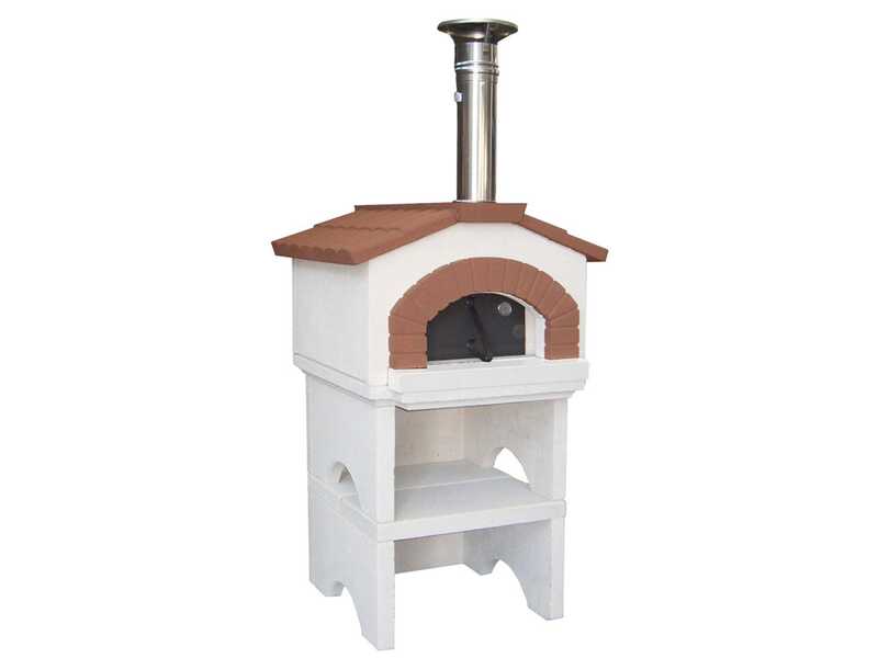 Linea VZ Ponza - Holzbackofen f&uuml;r den Aussenbereich, mit Basis - Kochkammer 55x59 cm