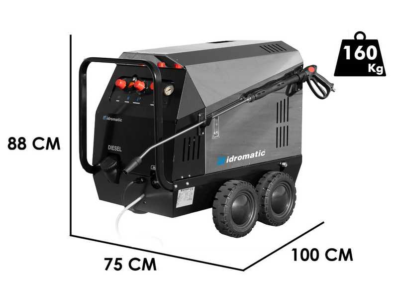 Idromatic Astra 200.15 - Hei&szlig;wasser-Hochdruckreiniger 400 V  - Messingpumpe
