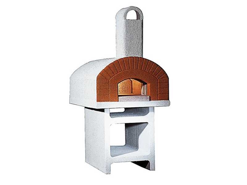 Linea VZ Pozzuoli - Garten-Holzbackofen mit Betonsockel  - Backraum 72x105 cm