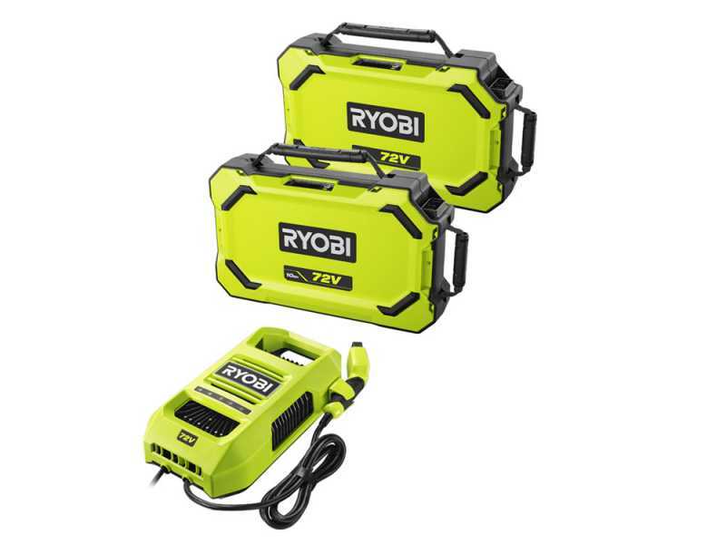 Ryobi ZTRX107 - Akku-Nullwendekreism&auml;her - 72V/20Ah - Schnittbreite 107cm - 2in1