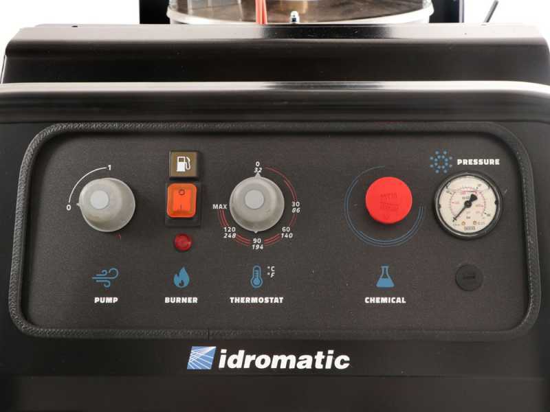 Idromatic Astra 150.15 - Hei&szlig;wasser-Hochdruckreiniger - Messingpumpe - 400V - 150 bar - 900 lt/h