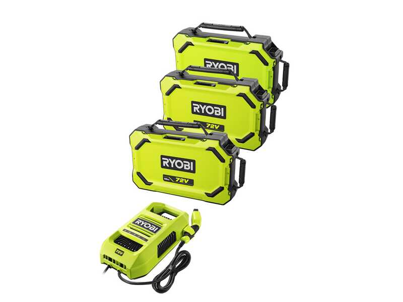 Ryobi ZTRX137 - Akku-Nullwendekreism&auml;her - 72V/30Ah - 137cm Schnittbreite - 2in1