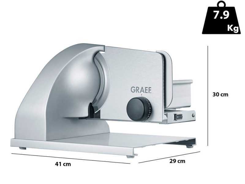 Graef SKS Line 900 Silver - Freitragender Allesschneider 2 in 1 mit Gem&uuml;seschneider - Messer 190 mm