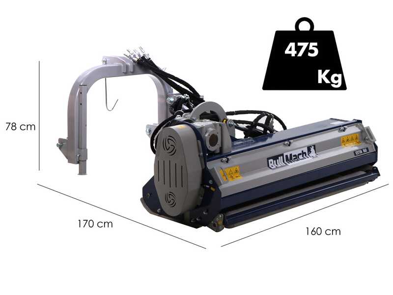 BullMach Estia 140 - Seitlicher B&ouml;schungsmulcher mit Arm, f&uuml;r Traktoren - mittlere Baureihe