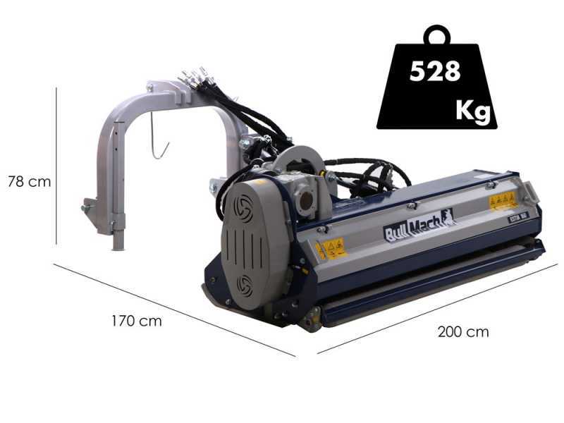 BullMach Estia 180 - Seitlicher B&ouml;schungsmulcher mit Arm, f&uuml;r Traktoren - mittlere Baureihe