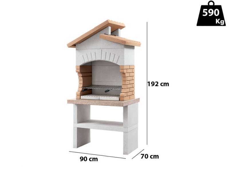 Palazzetti Cordoba - Modul-Grillkamin aus Beton - f&uuml;r Holz und Holzkohle