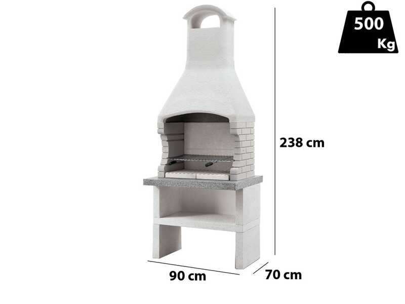 Palazzetti Marbella - Modul-Grillkamin aus Beton - f&uuml;r Holz und Holzkohle