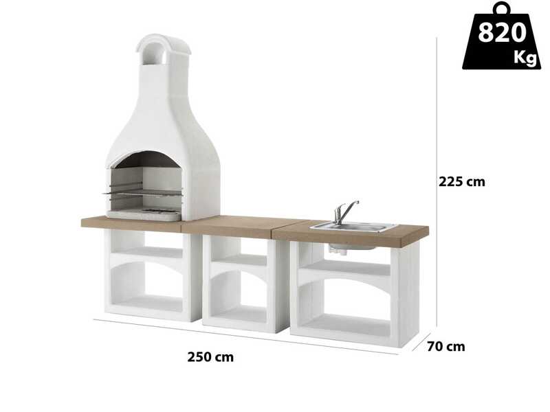 Palazzetti Brioni &ndash; Outdoor-K&uuml;che aus Beton f&uuml;r den Au&szlig;enbereich