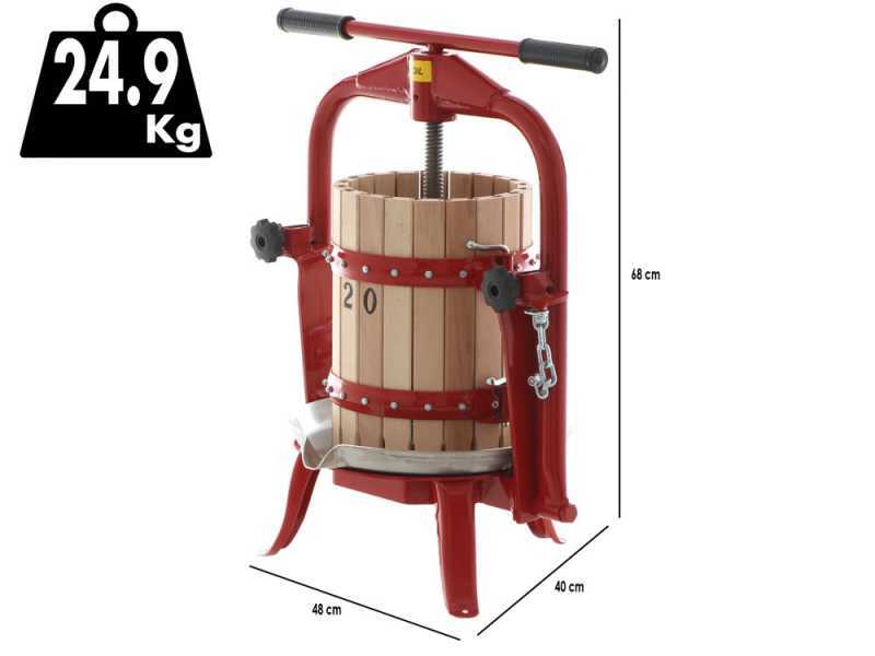 Baesso F20 - manuelle Obstpresse - Spindelpresse - Obst und Gem&uuml;se - 11 l