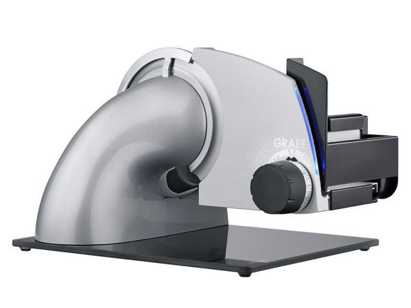 Graef SKS Line 700 Silver -  Freitragender Allesschneider mit Klingendurchmesser 170 mm - Led-Beleuchtung